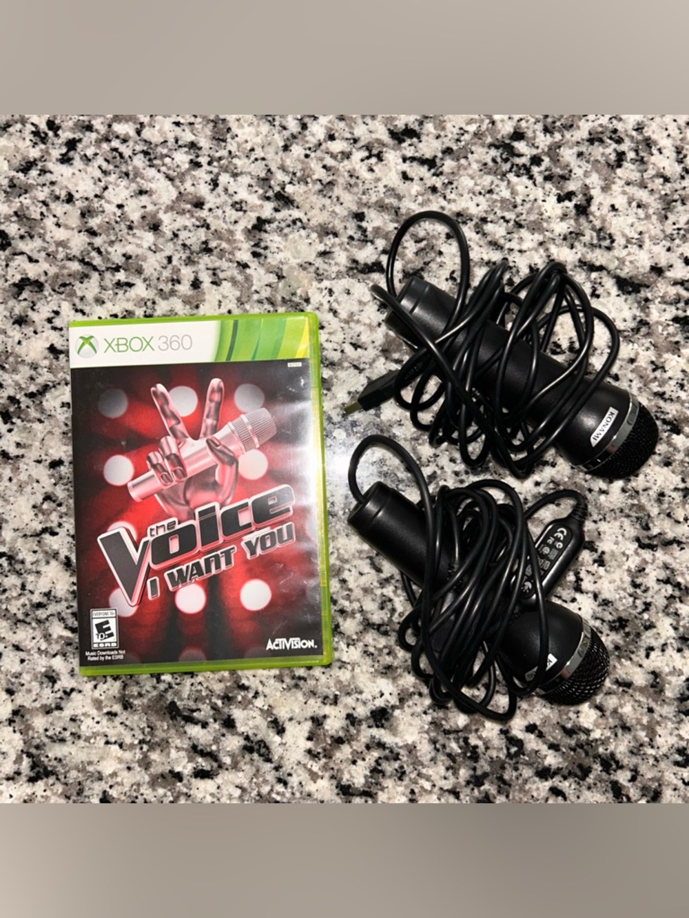 Xbox 360 The Voice I Want You + 2 Microphones Karaoke Bundle Tested